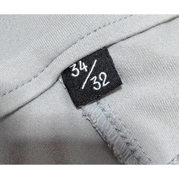 Public Rec Pants Mens 34x32 Grey Workday Tech Slim Fit Straight Flat Front - Picture 6 of 7